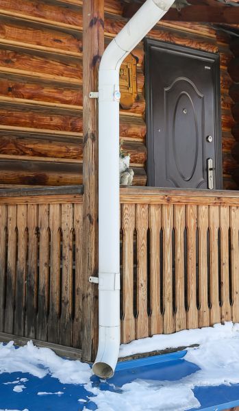 Porch Downspout Installation in Novi